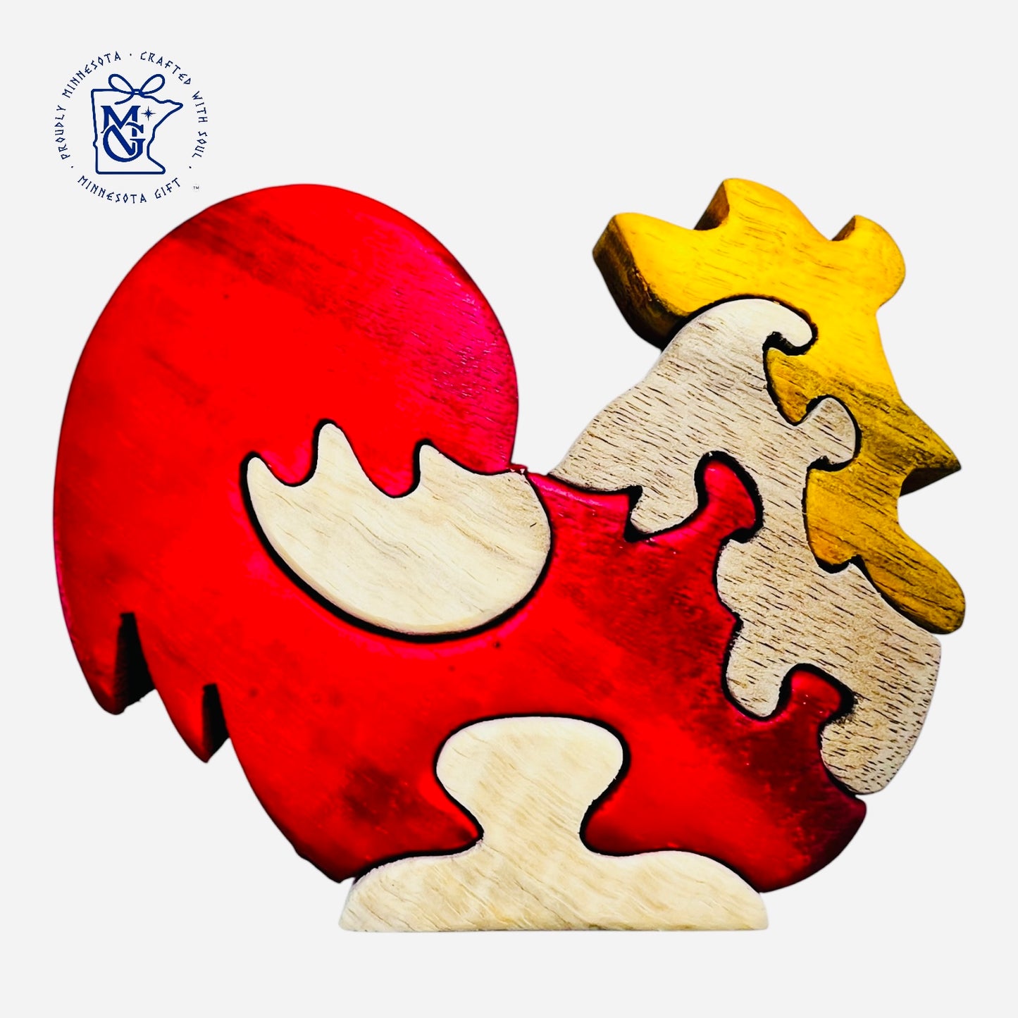 CHICKEN - Wooden Animal Puzzle Toy for Kids