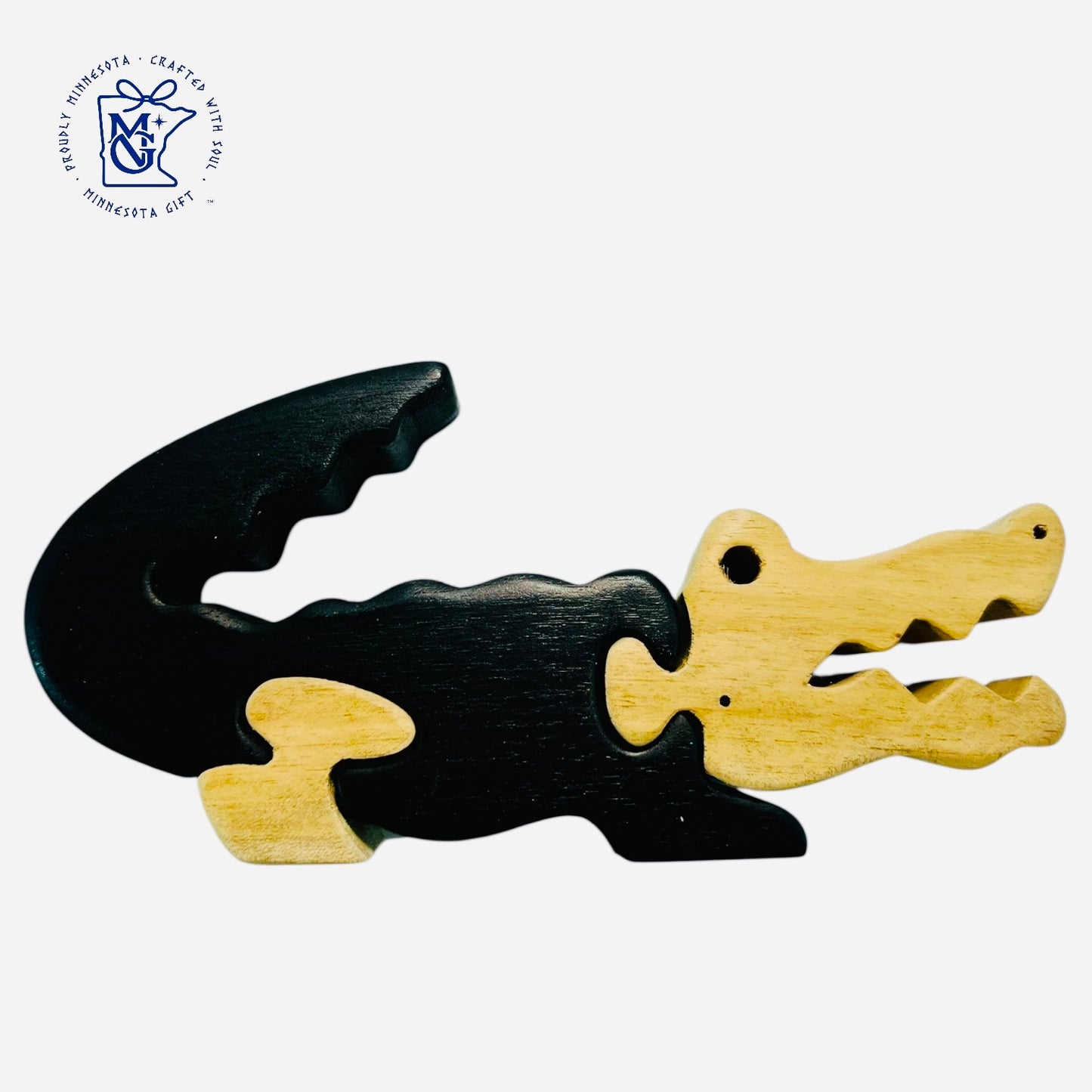 CROCODILE - Wooden Animal Puzzle Toy for Kids