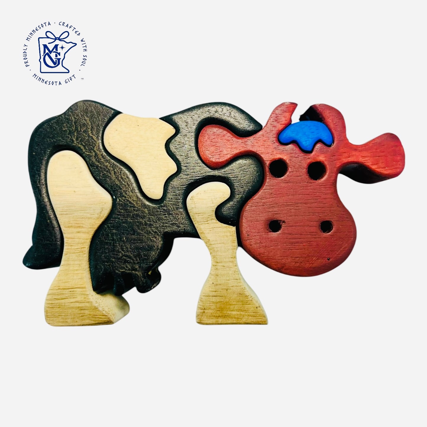 DAIRY COW - Wooden Animal Puzzle Toy for Kids