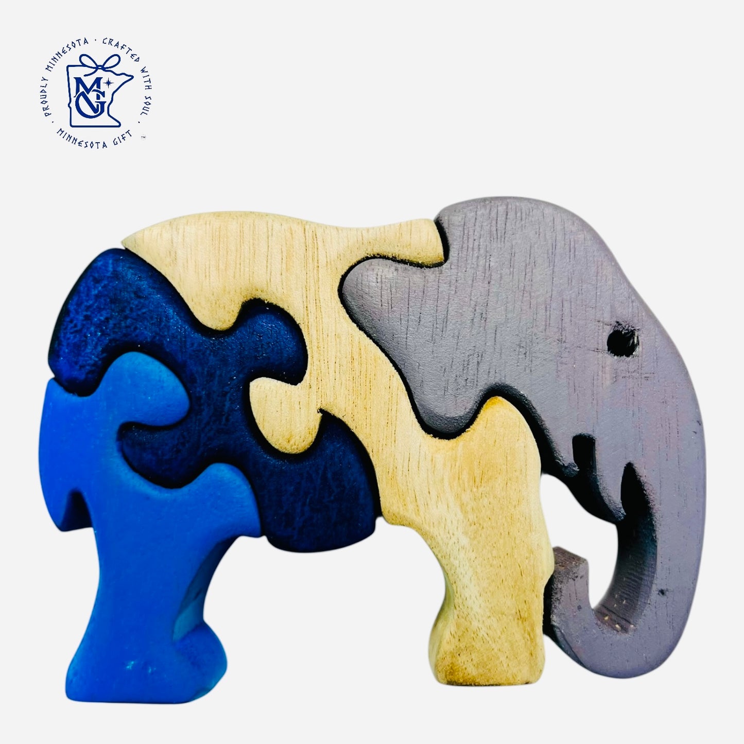 ELEPHANT - Wooden Animal Puzzle Toy for Kids