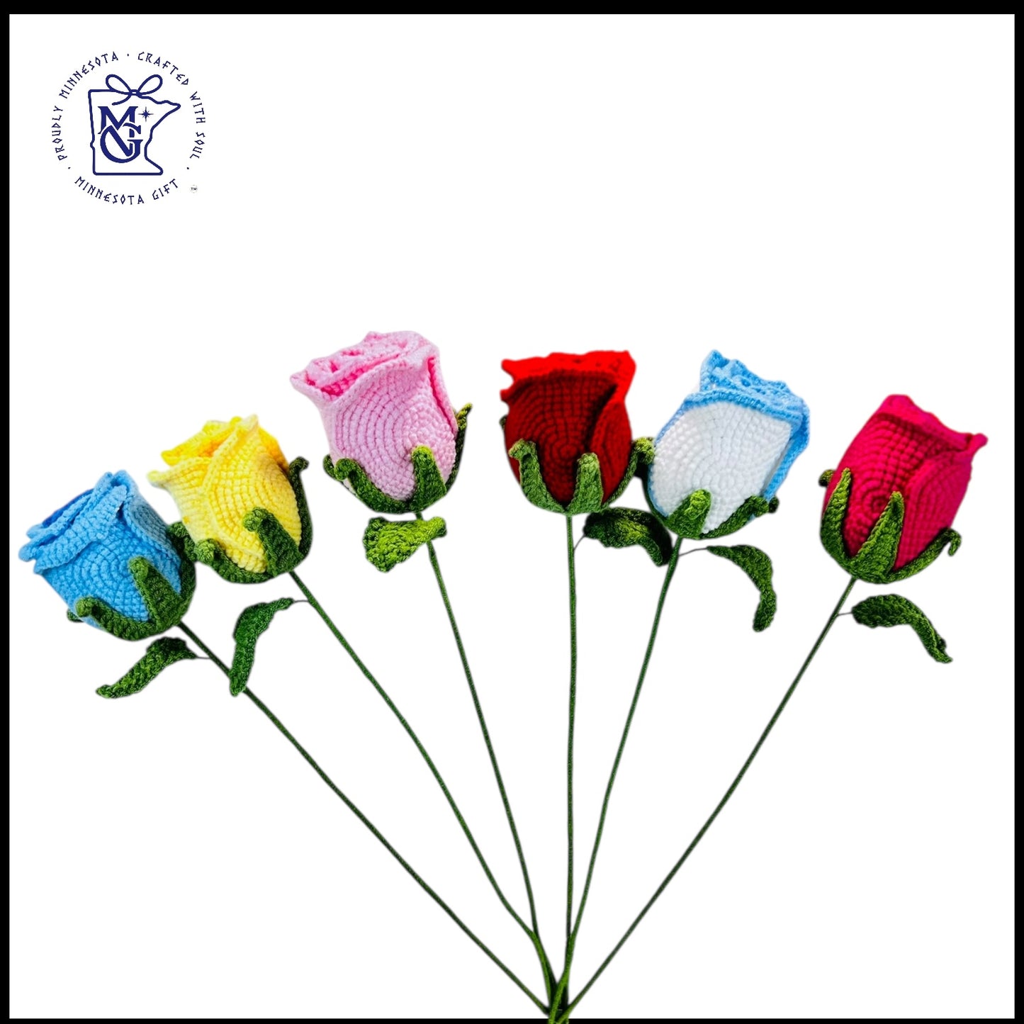 ROSE No.1 (long-petaled rose) - Unique Wool Keychains