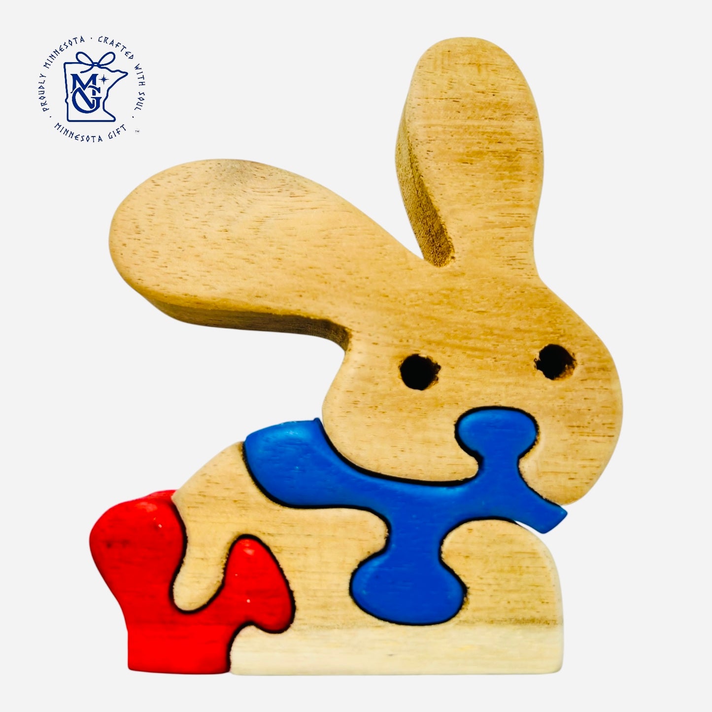 RABBIT 1 - Wooden Animal Puzzle Toy for Kids