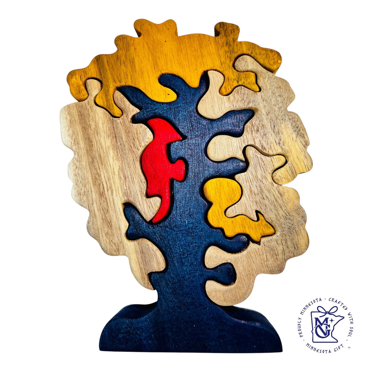 TREE - Handmade Animal Wooden Puzzle Vintage