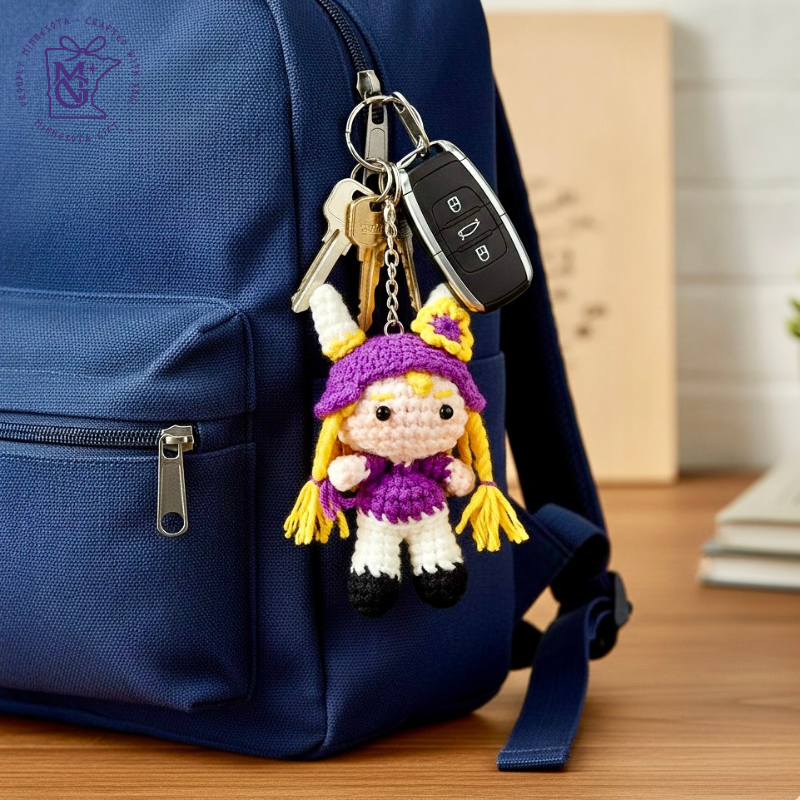 Viking Hero Wool Keychain