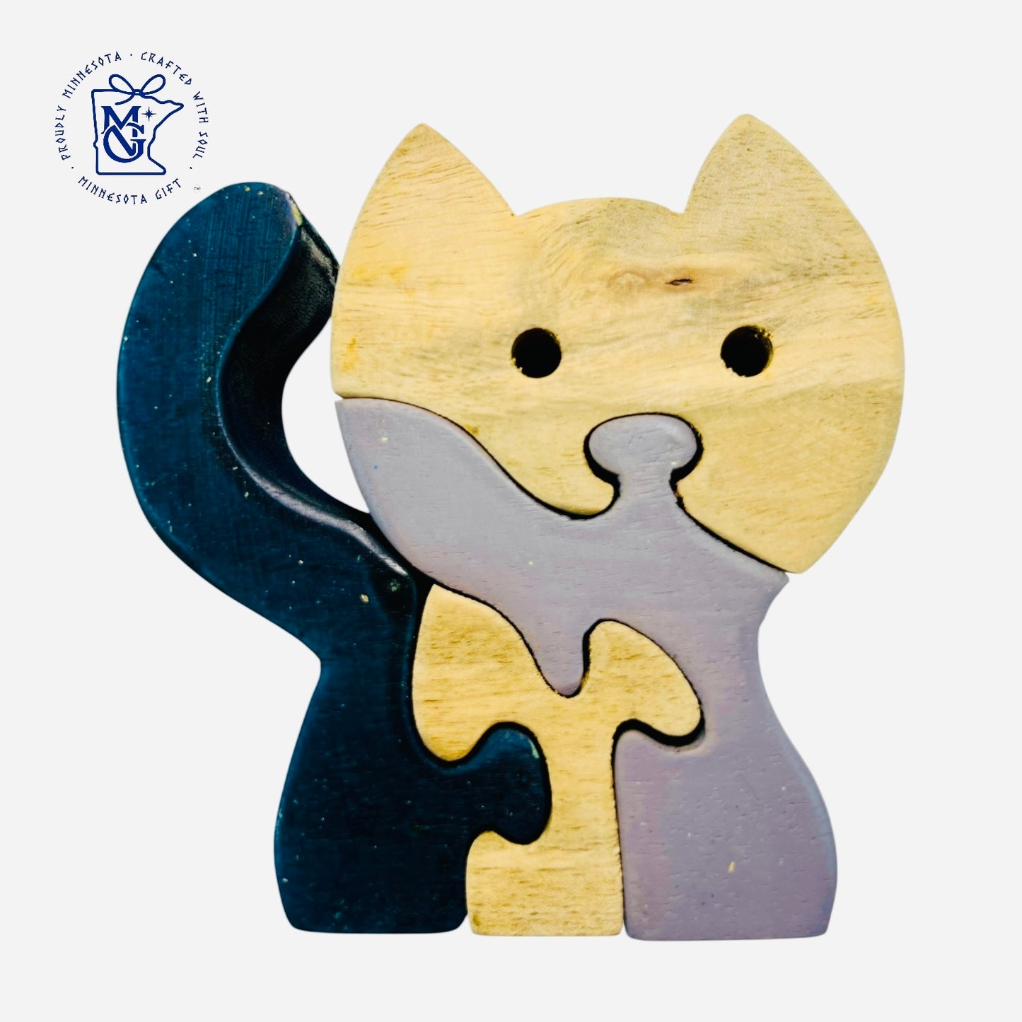 CAT - Wooden Animal Puzzle Toy for Kids