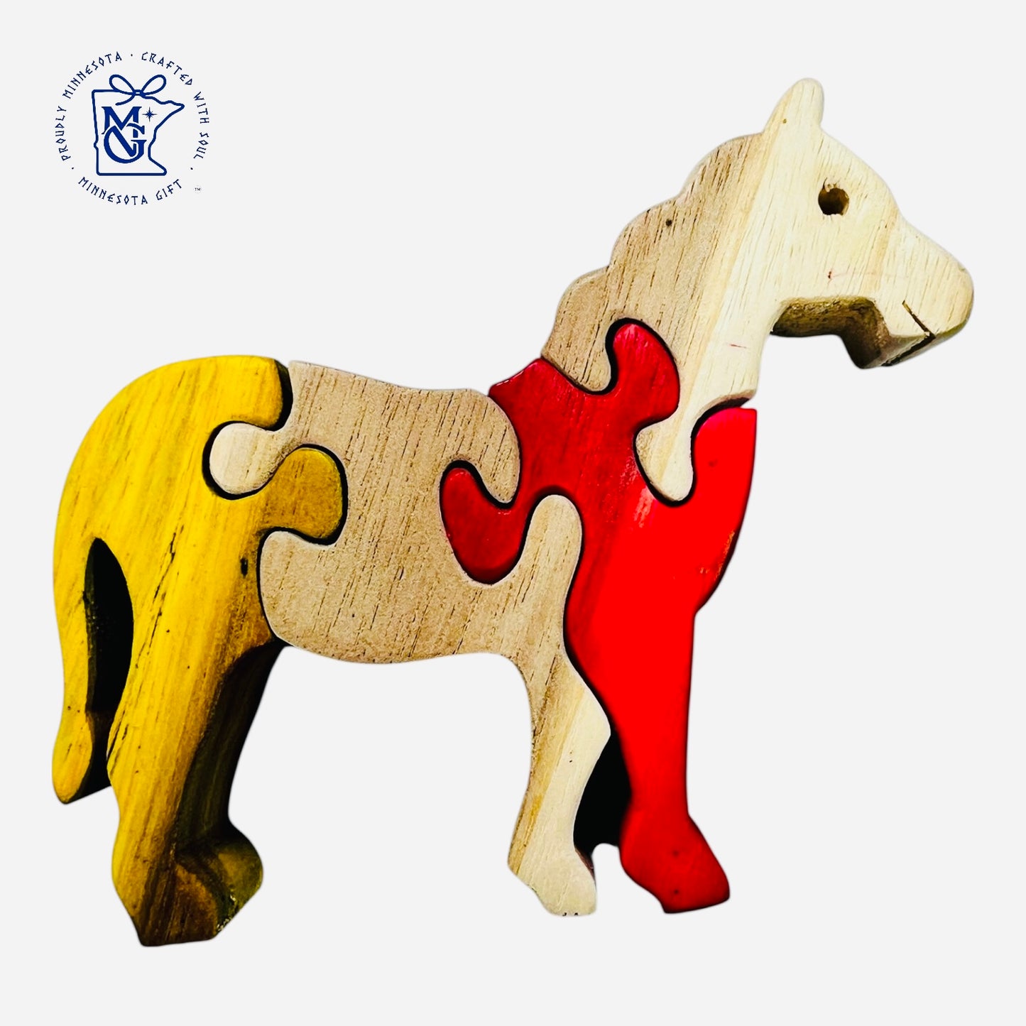 HORSE - Wooden Animal Puzzle Toy for Kids