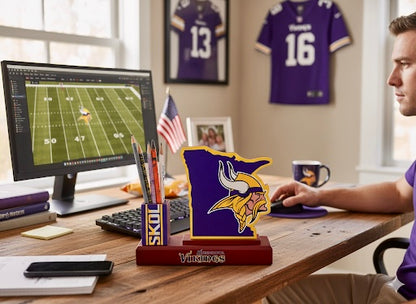 Viking Warrior Wood Pen Stand