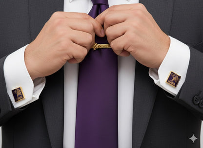 Viking Noble 24K Gold-Plated Cufflink Set