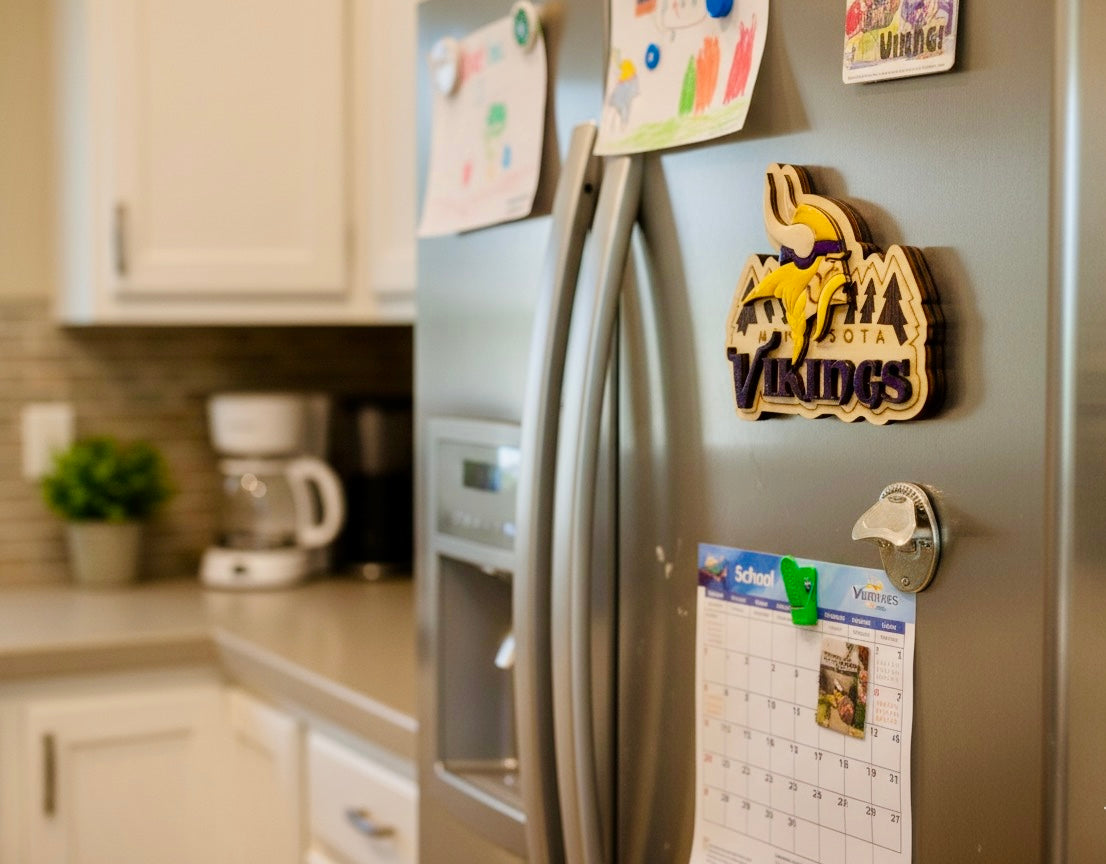 Viking Guardian Wooden Magnet