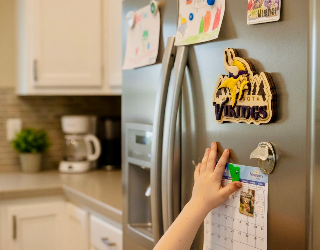 Viking Guardian Wooden Magnet