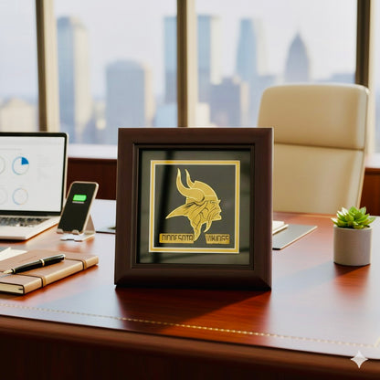 Viking Warrior 24K Gold-Plated Desk Frame