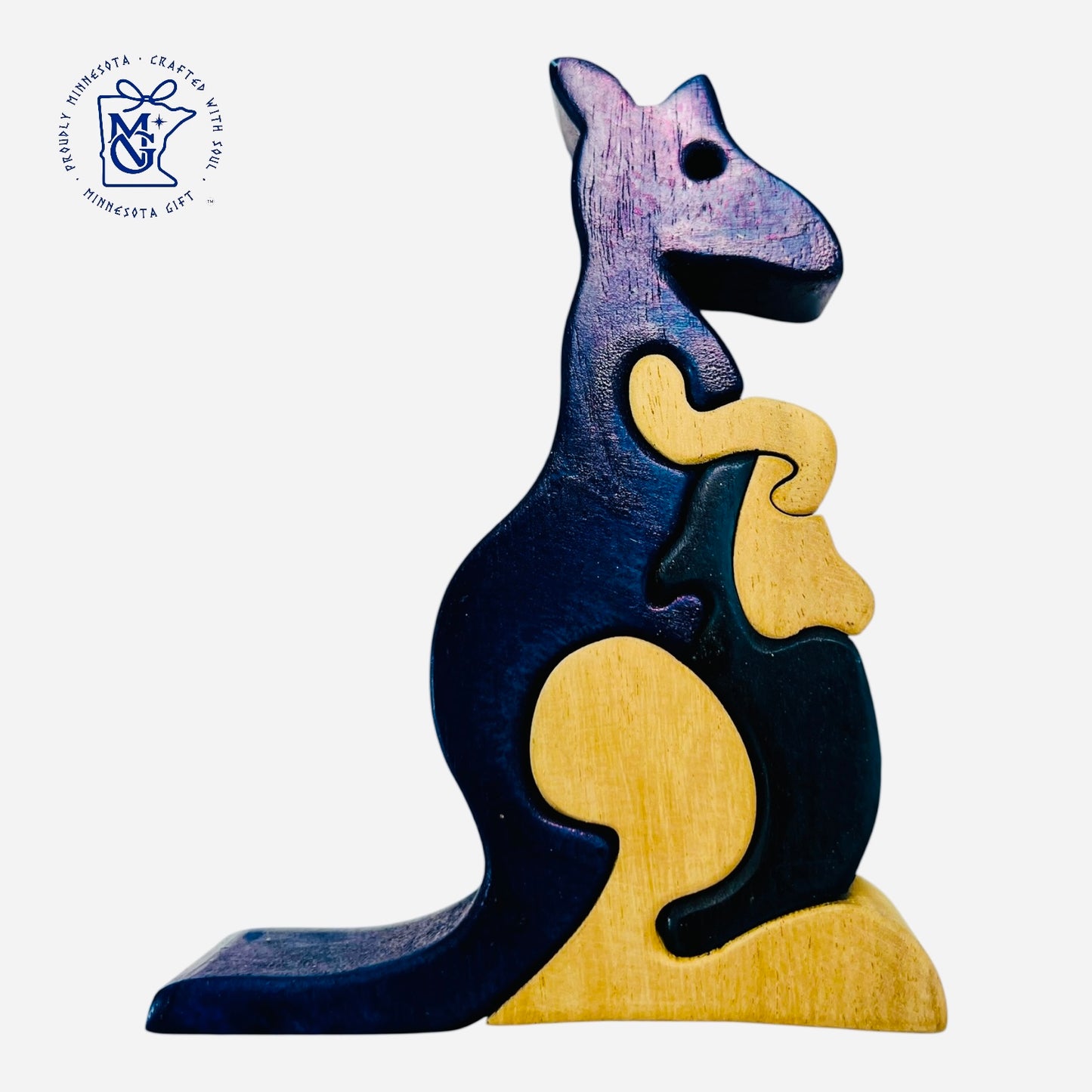 KANGAROO - Wooden Animal Puzzle Toy for Kids