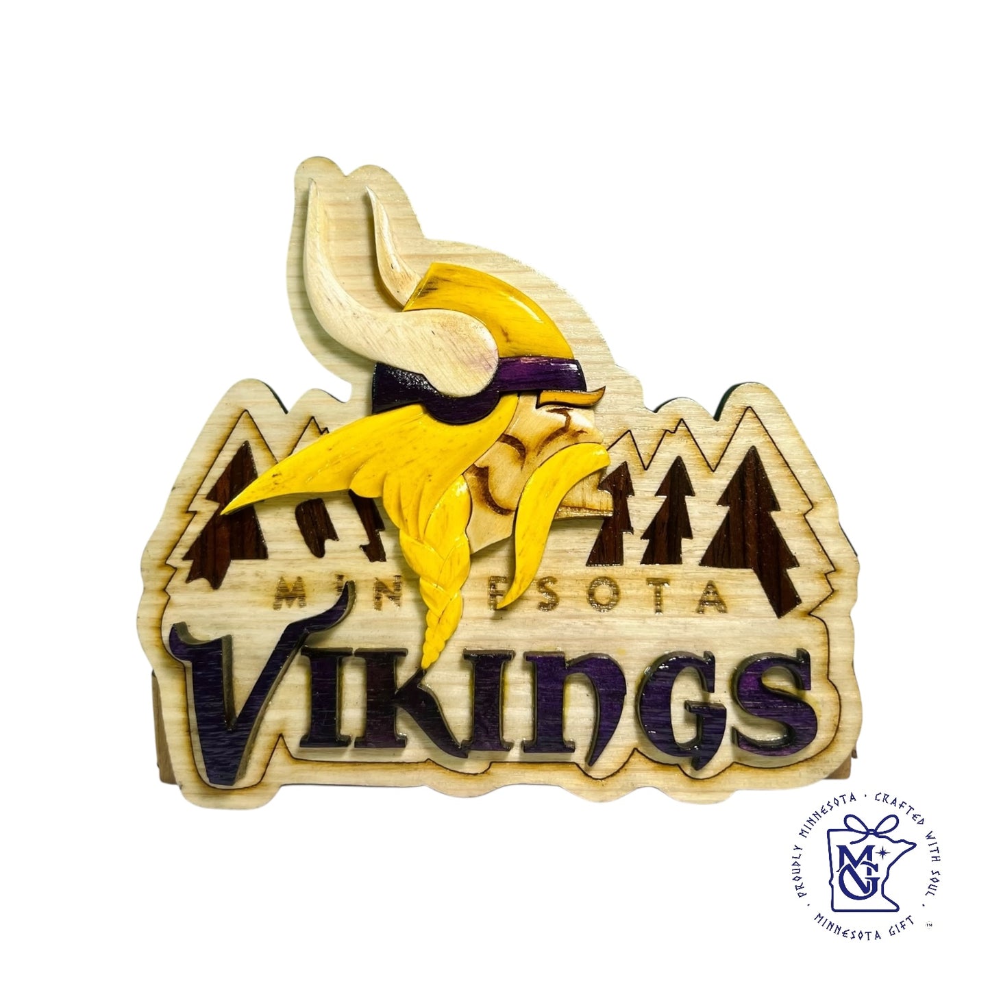 Viking Guardian Wooden Magnet