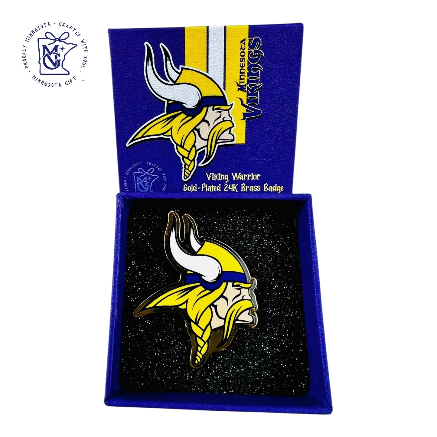 Viking Warrior Gold-Plated Brass Badge No.2