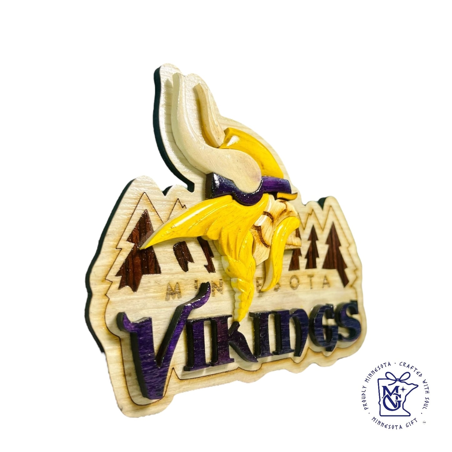 Viking Guardian Wooden Magnet