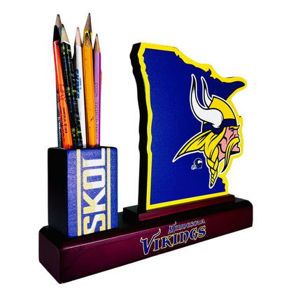 Viking Warrior Wood Pen Stand