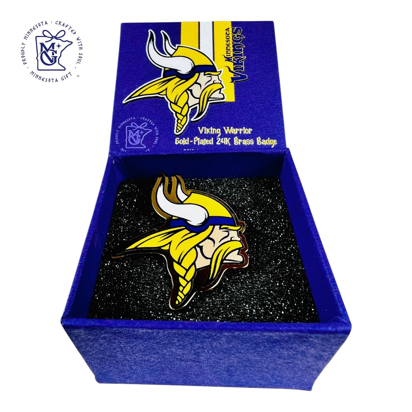 Viking Warrior Gold-Plated Brass Badge No.2