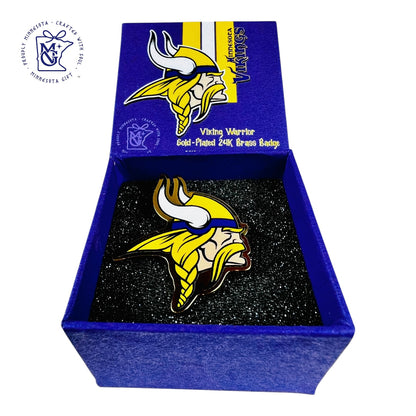 Viking Warrior Gold-Plated Brass Badge No.2