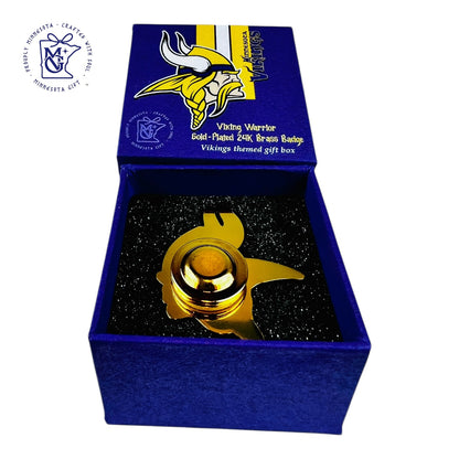 Viking Warrior Gold-Plated Brass Badge No.2