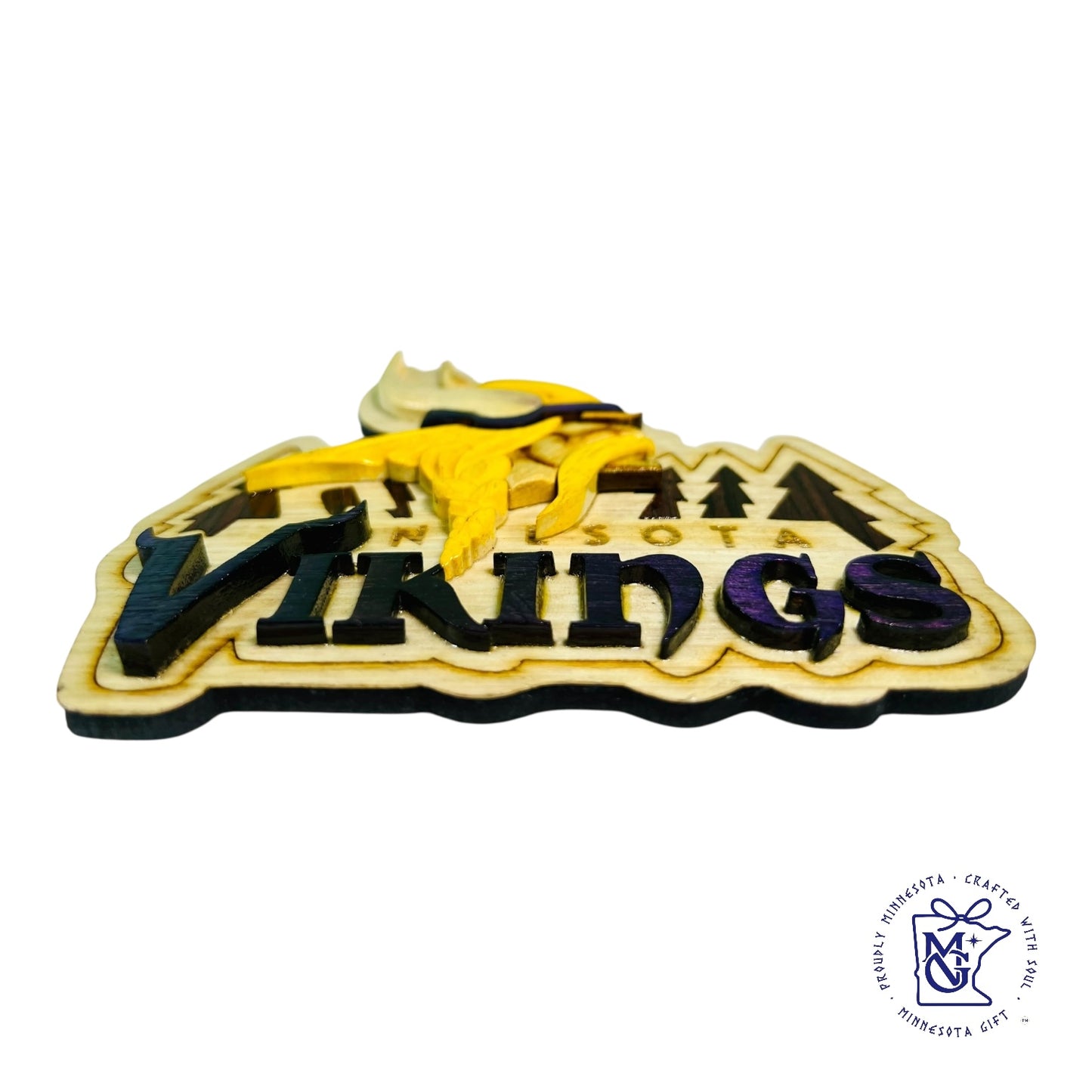 Viking Guardian Wooden Magnet