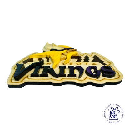 Viking Guardian Wooden Magnet