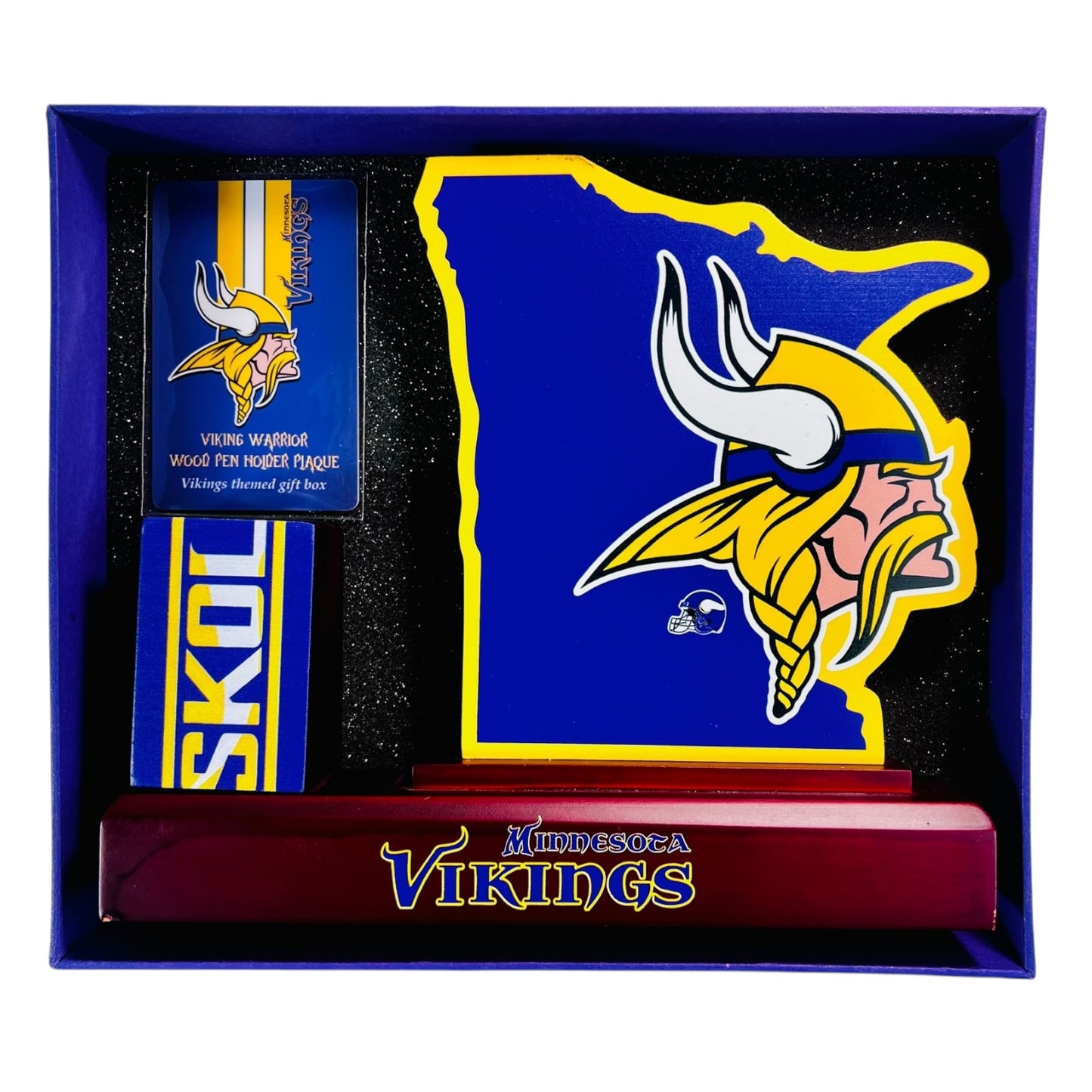 Viking Warrior Wood Pen Stand