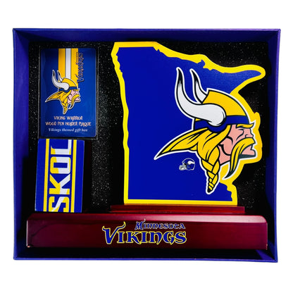 Viking Warrior Wood Pen Stand