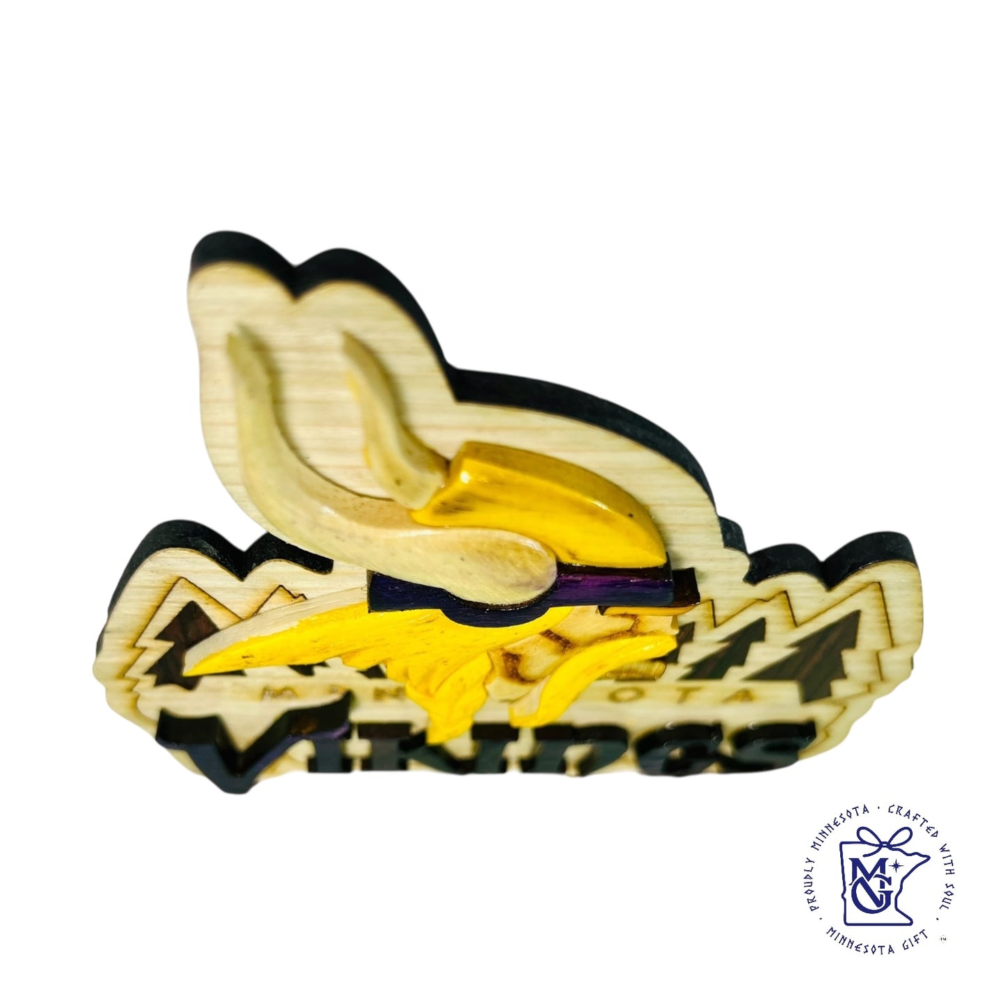 Viking Guardian Wooden Magnet