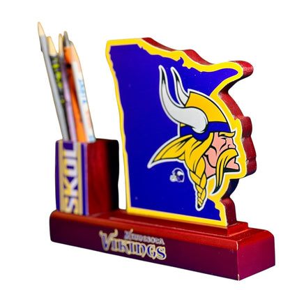 Viking Warrior Wood Pen Stand