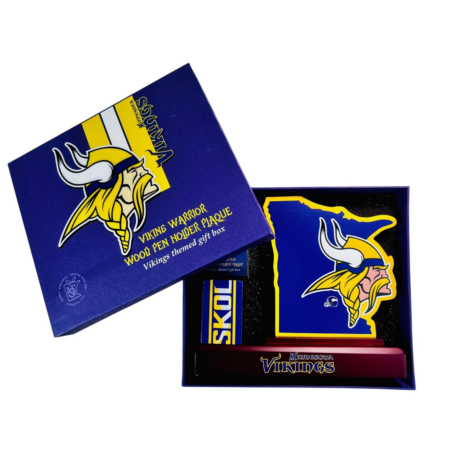 Viking Warrior Wood Pen Stand