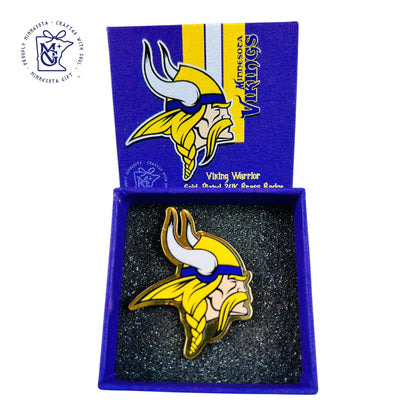 Viking Warrior Gold-Plated Brass Badge No.2