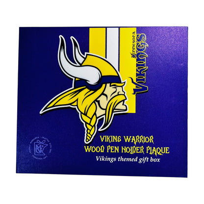 Viking Warrior Wood Pen Stand