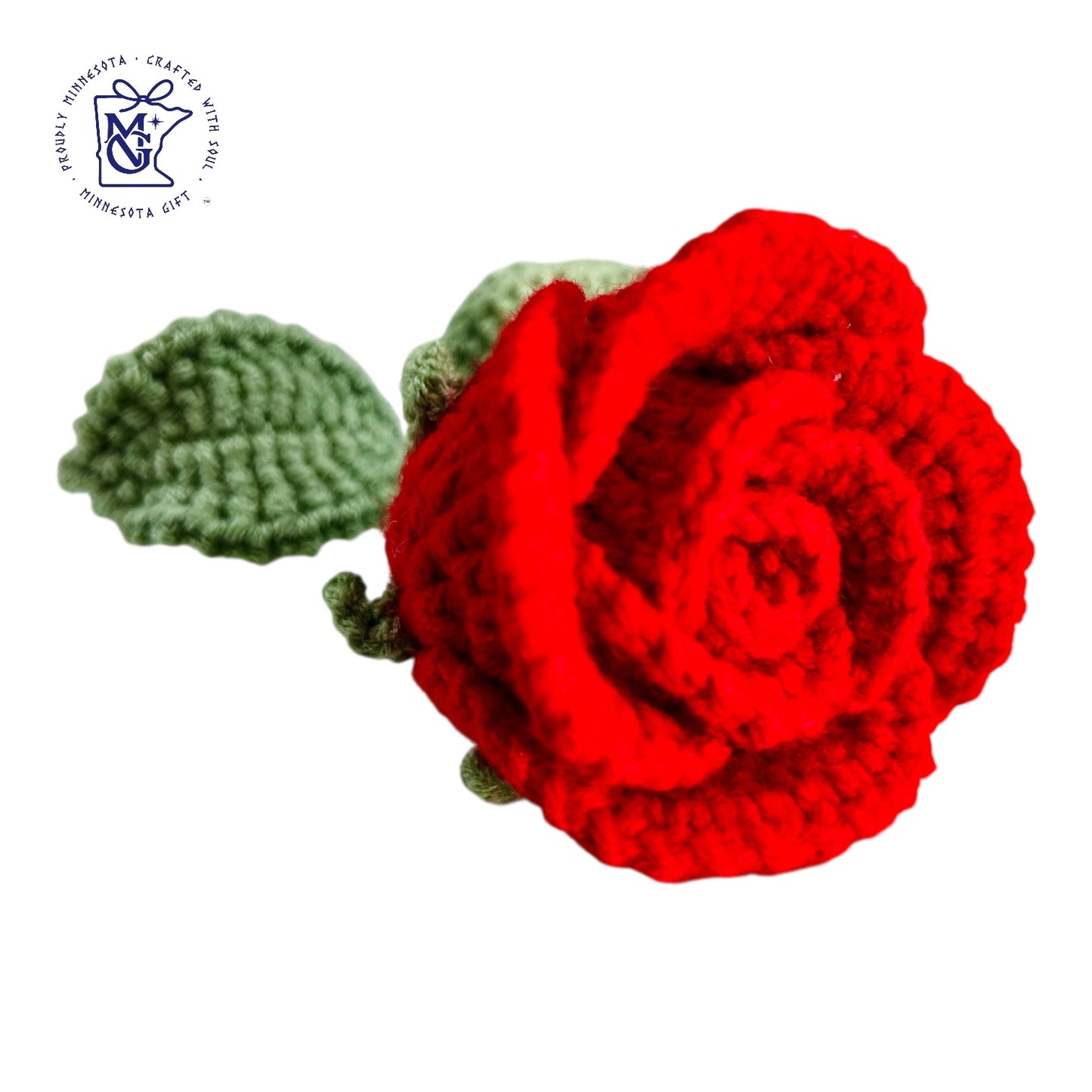 ROSE No.2 (cup-shaped rose) - Unique Wool Keychains