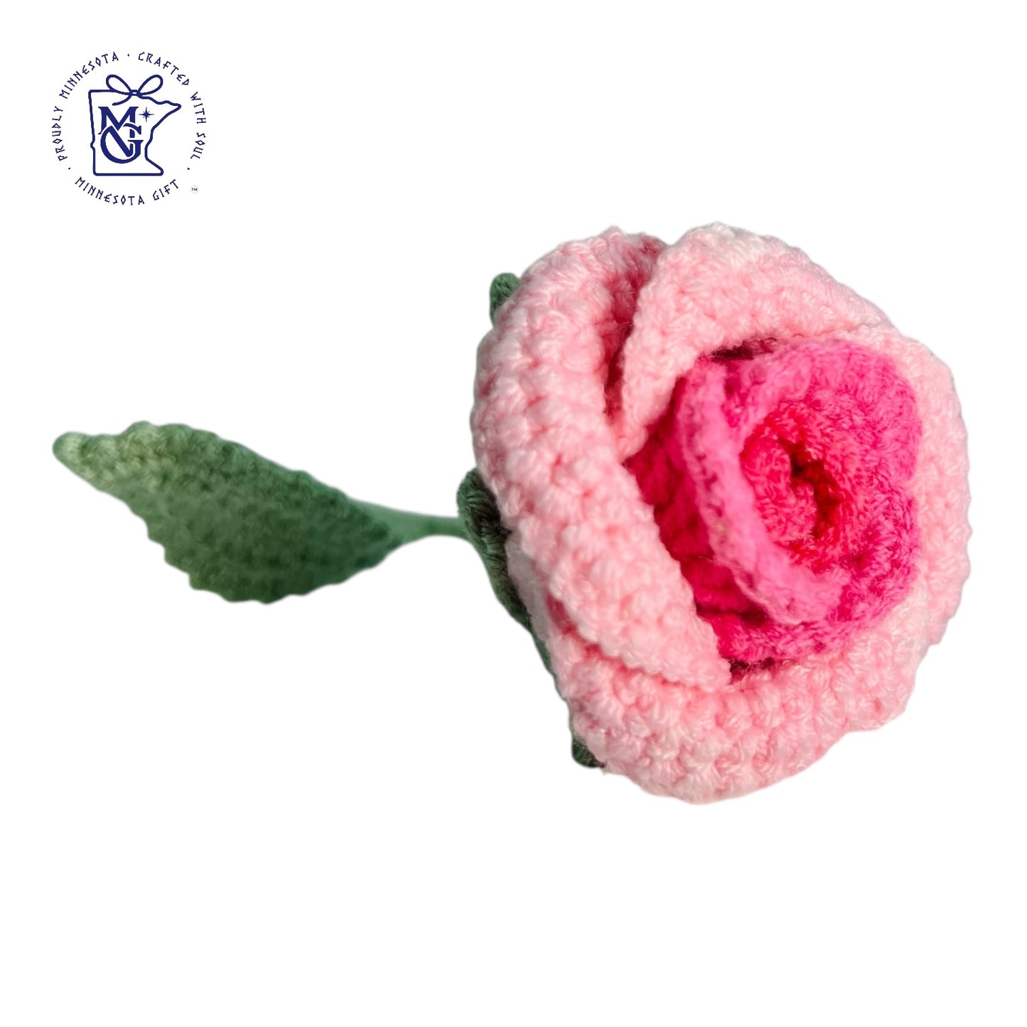ROSE No.2 (cup-shaped rose) - Unique Wool Keychains