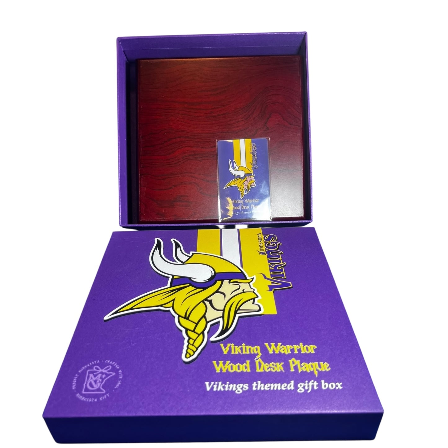 Viking Warrior Wood Desk Emblem