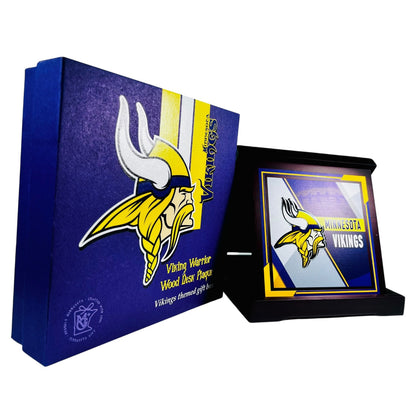 Viking Warrior Wood Desk Emblem