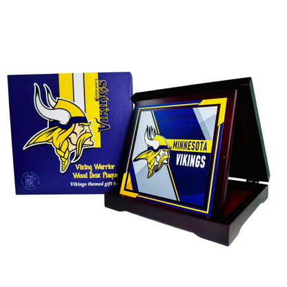 Viking Warrior Wood Desk Emblem