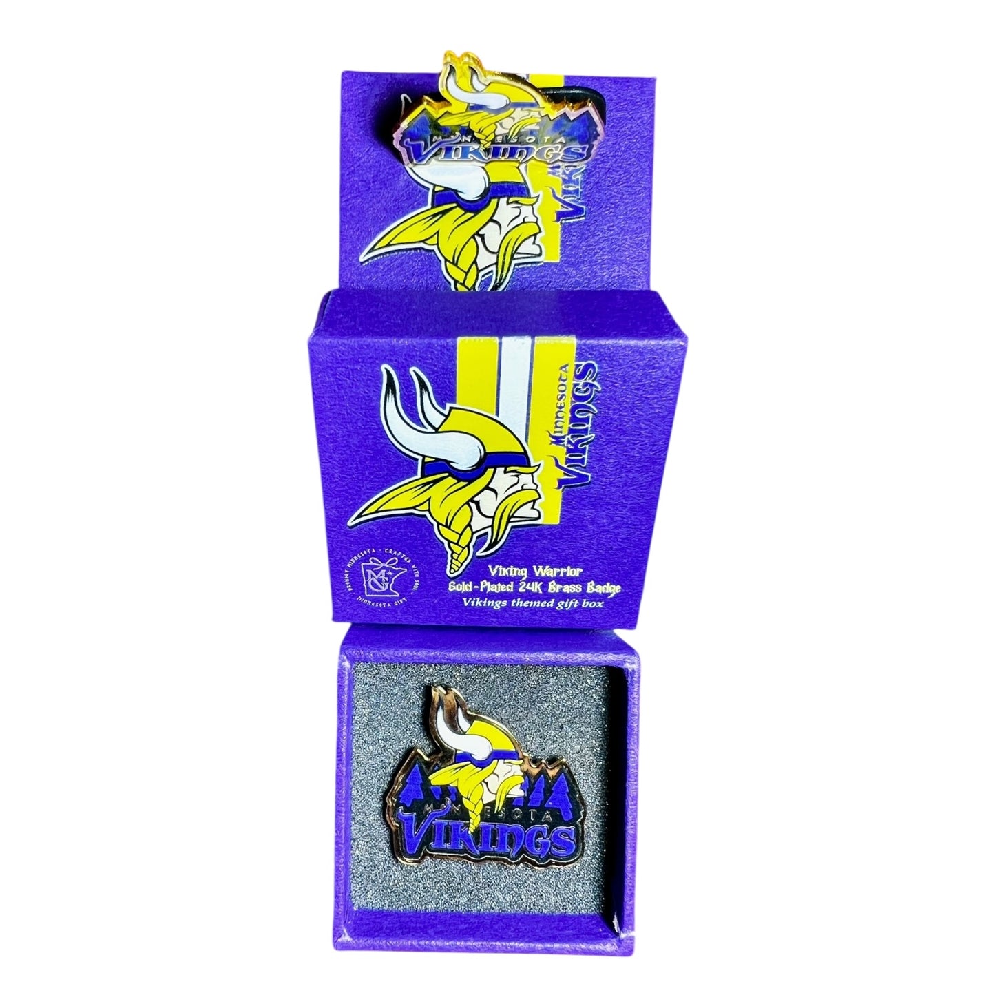 Viking Warrior Gold-Plated Brass Badge No.1