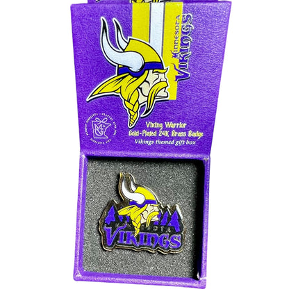 Viking Warrior Gold-Plated Brass Badge No.1