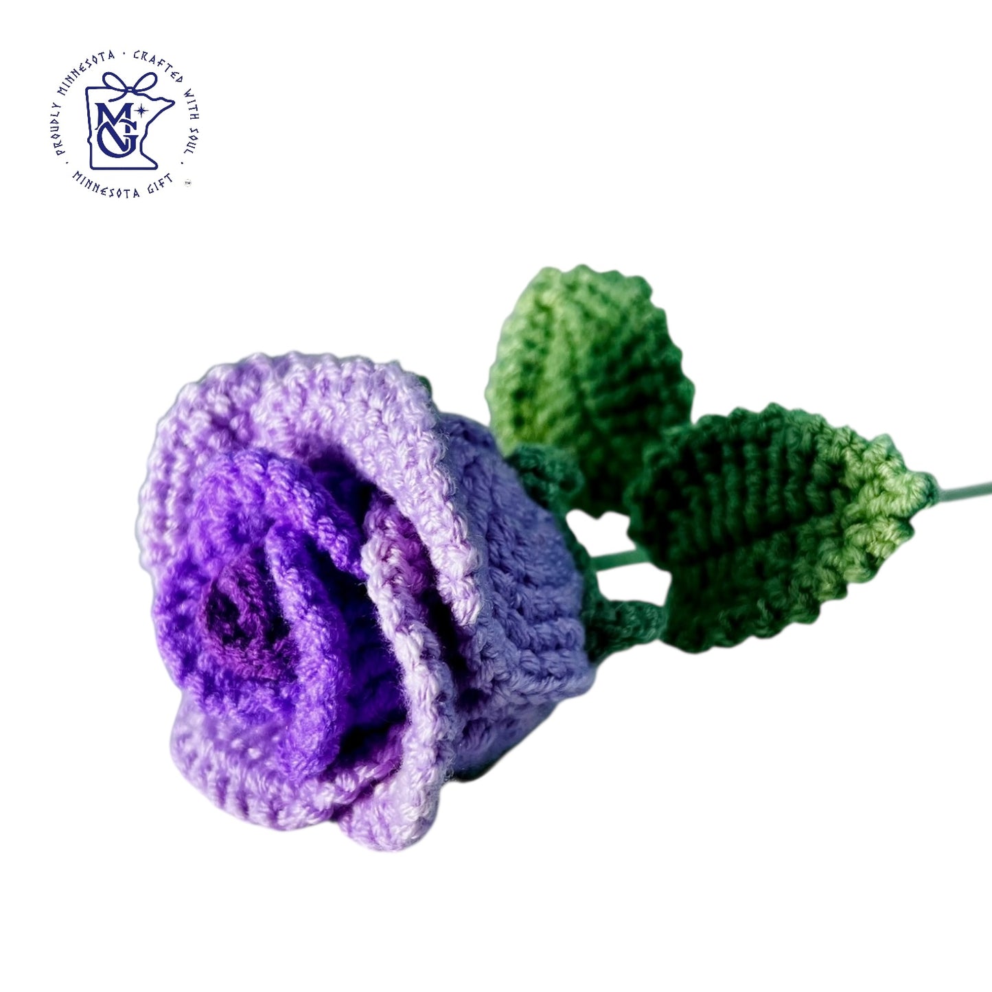 ROSE No.2 (cup-shaped rose) - Unique Wool Keychains