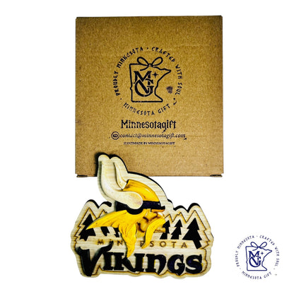 Viking Guardian Wooden Magnet