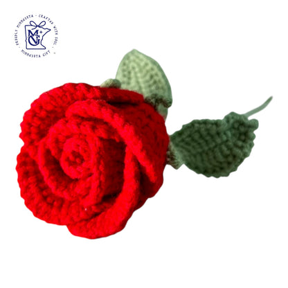 ROSE No.2 (cup-shaped rose) - Unique Wool Keychains