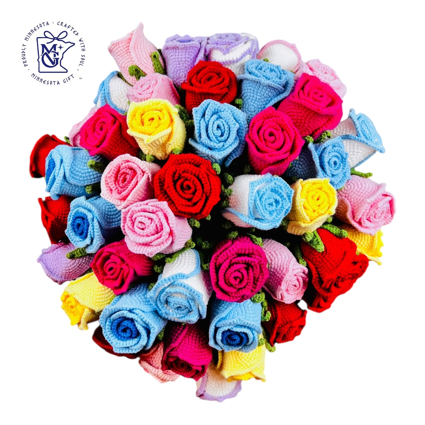 ROSE No.1 (long-petaled rose) - Unique Wool Keychains