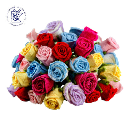 ROSE No.1 (long-petaled rose) - Unique Wool Keychains