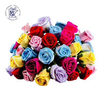 ROSE No.1 (long-petaled rose) - Unique Wool Keychains