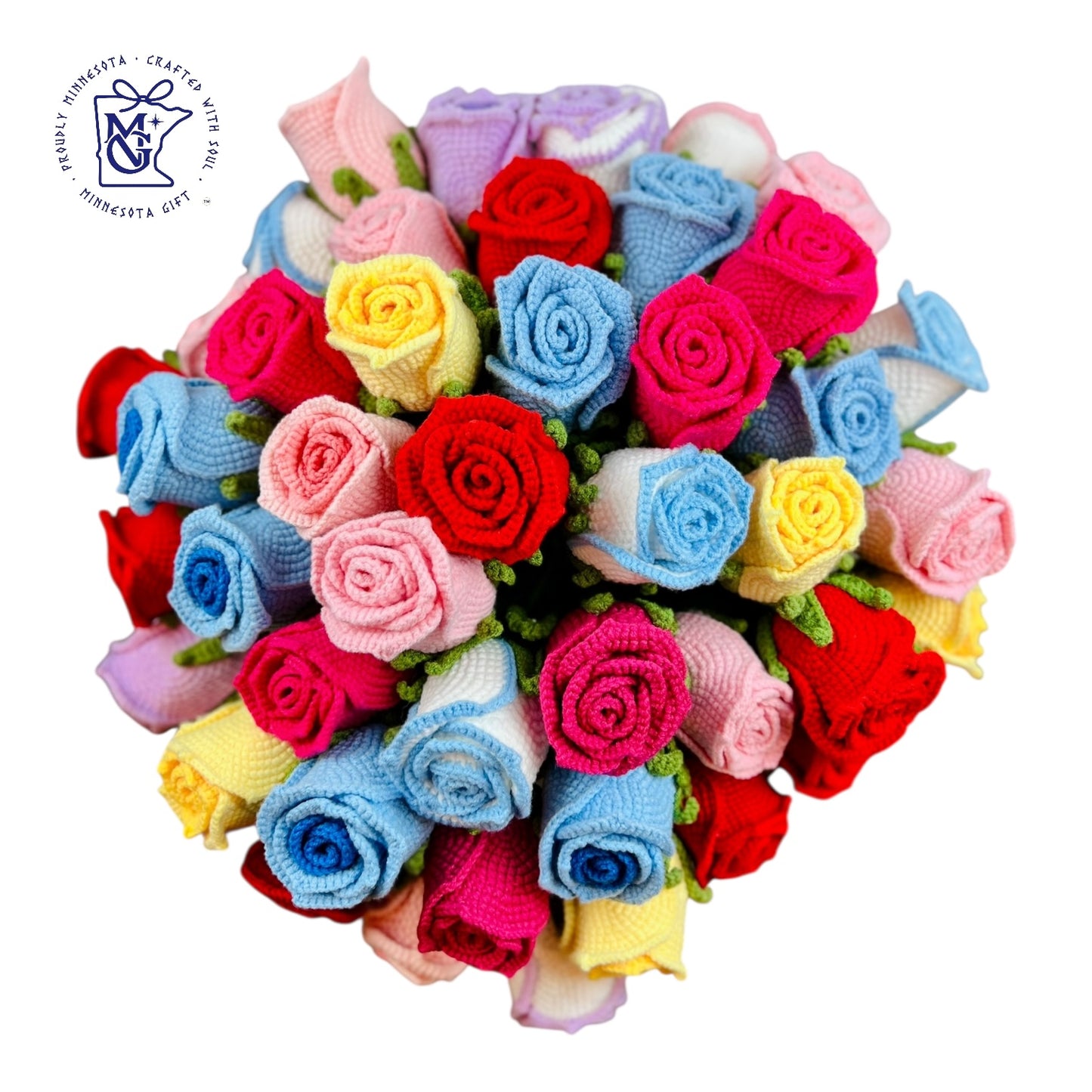 ROSE No.1 (long-petaled rose) - Unique Wool Keychains