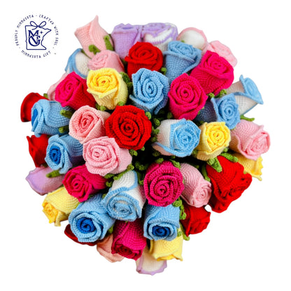 ROSE No.1 (long-petaled rose) - Unique Wool Keychains