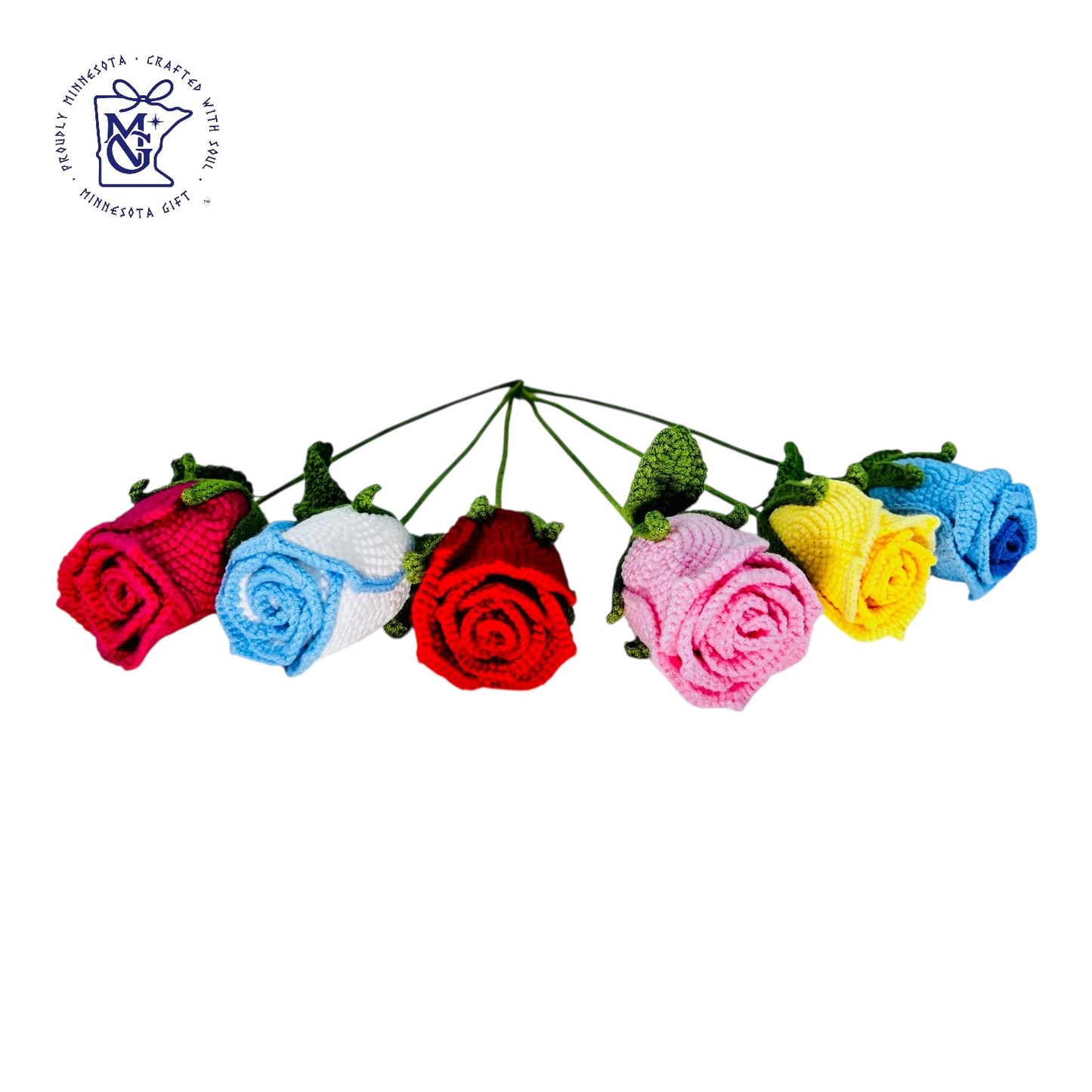 ROSE No.1 (long-petaled rose) - Unique Wool Keychains