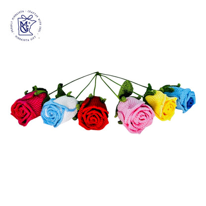 ROSE No.1 (long-petaled rose) - Unique Wool Keychains