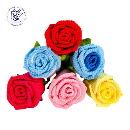 ROSE No.1 (long-petaled rose) - Unique Wool Keychains